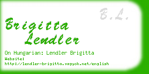 brigitta lendler business card